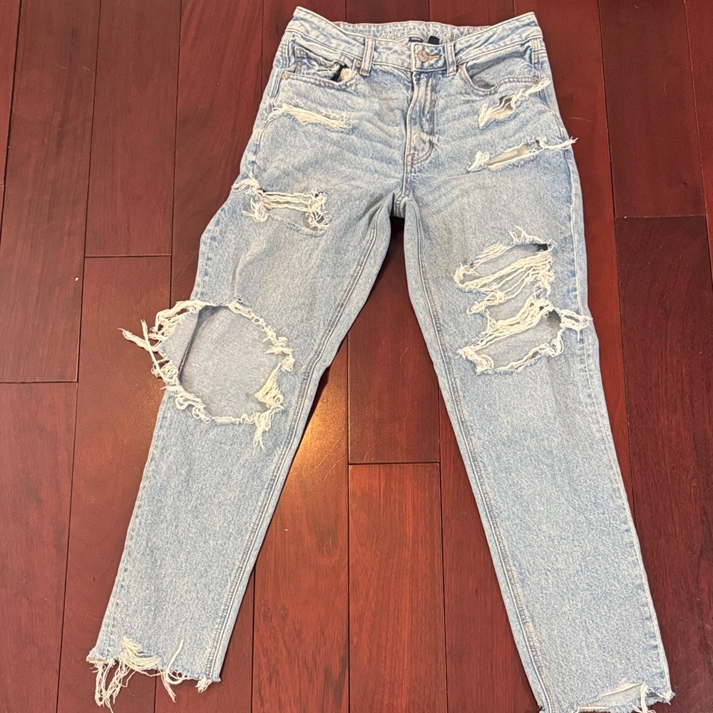 Distressed Light Blue Women's Jeans